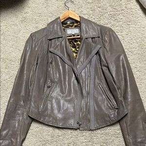 Women's Brown/Tan Leather Jacket
